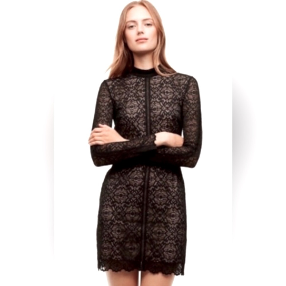 Aritzia Wilfred black lace dress